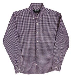 Spier & Mackay Dress Shirt Purple Check Long Sleeve Button Down Cotton 16 Large